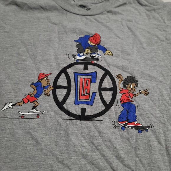 Crenshaw Skate Club x The LAB L.A. Clippers NBA Basketball Logo CSC M T-shirt - Picture 6 of 8